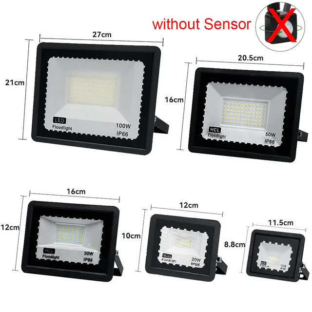 

Adiodo LED прожектор с датчиком движения 100Вт/50Вт/30Вт/20Вт/10Вт белый