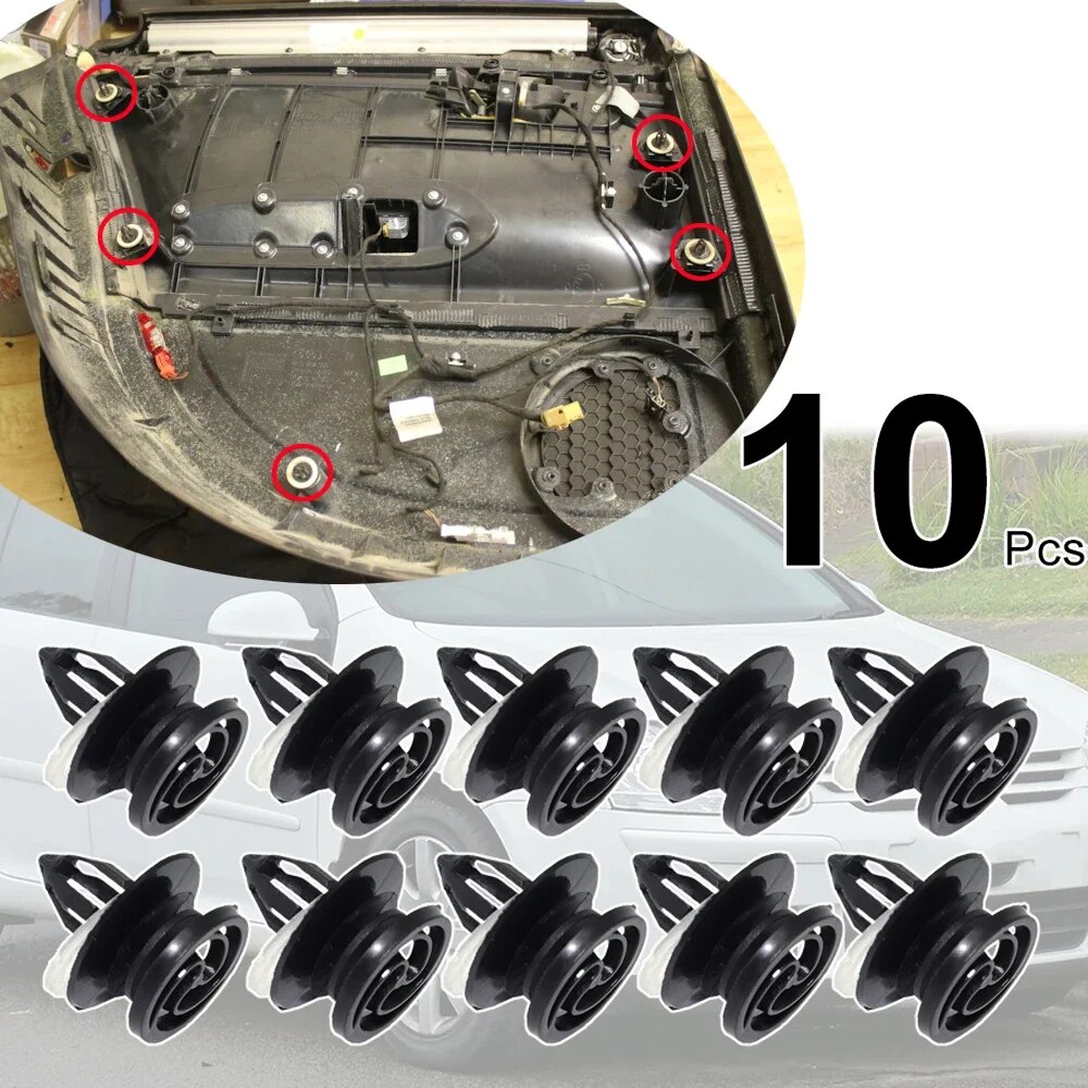 

10 шт. для VW Golf MK5 V 2004 - 2012 Transporter T5 Jetta A5 Passat B6 Polo 9N Touareg 7L Автомобильная дверная карта панель отделка заклепки зажимы