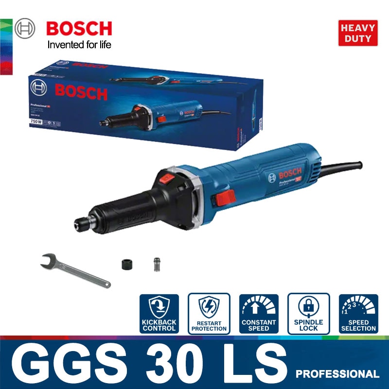 

Прямая шлифовальная машина Bosch GGS 30 LS, электрическая шлифовальная машина для металлических работ, резьбы по камню, профессиональный шлифовальный станок, инструменты для полировки формы