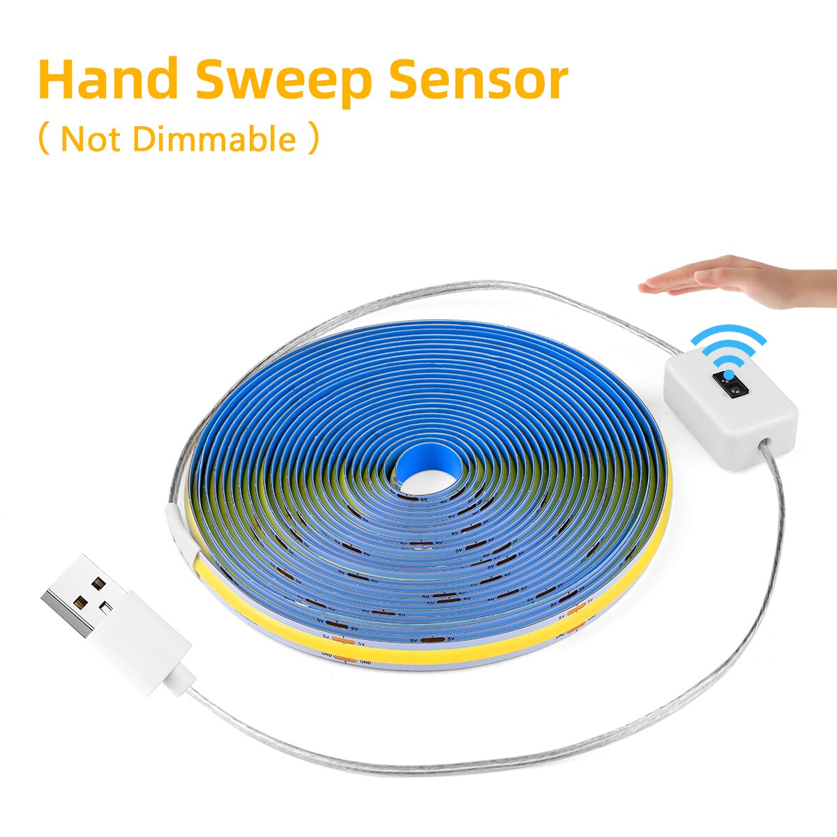

LED-лента Mannanov, USB 5В, COB, сенсорное управление, для дома