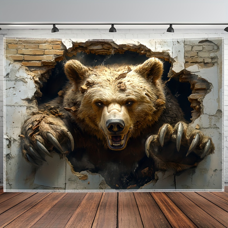 

Настенный гобелен 3D медведь из полиэстера