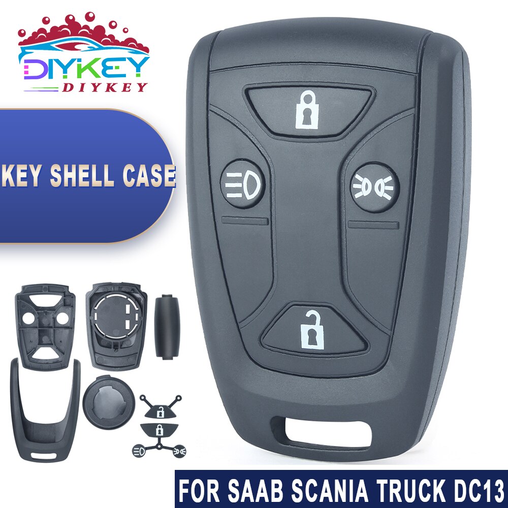 

DIYKEY 4-кнопочный смарт-пульт дистанционного управления для SAAB Scania Truck DC13 143 148 141 4X2 6X2R GRS905 R S G P Series Замена брелока для ключей