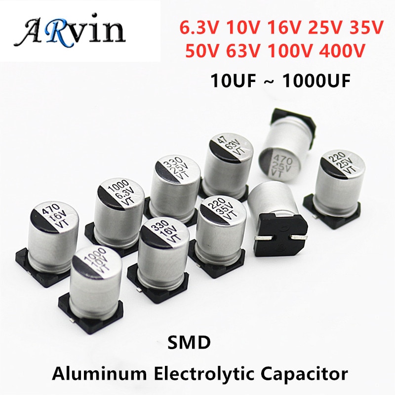 

10 шт. SMD алюминиевый электролитический конденсатор