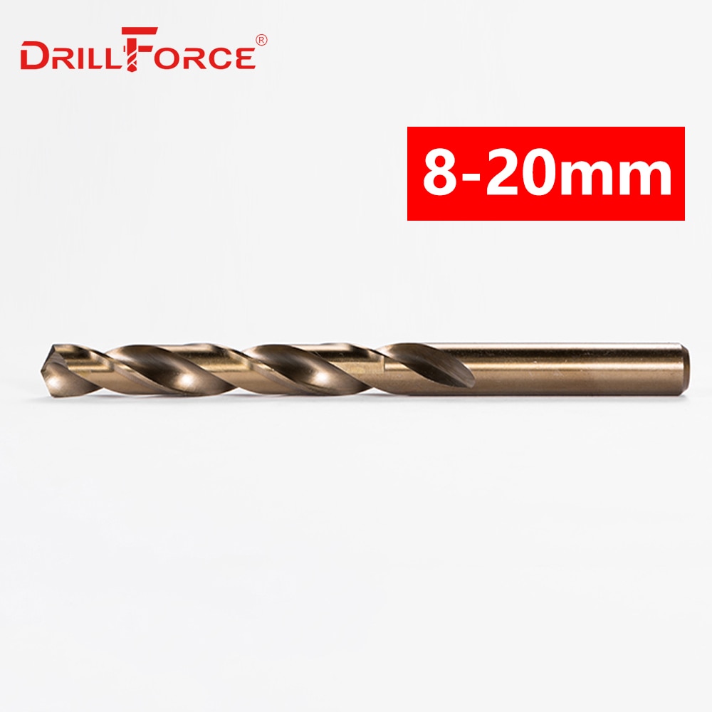 

DRILLFORCE Спиральные сверла HSS-CO M35 8-20 мм
