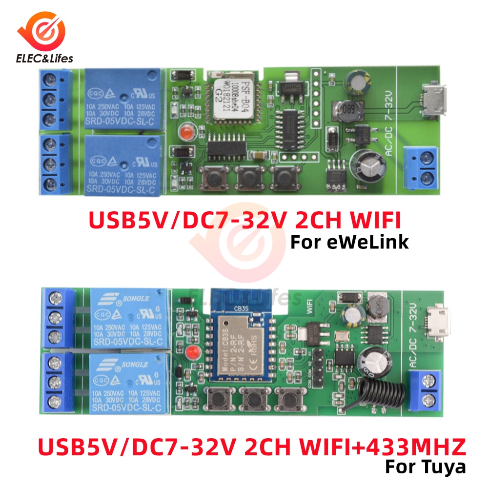 

Переключатель Aideepen 2-канальный Wi-Fi