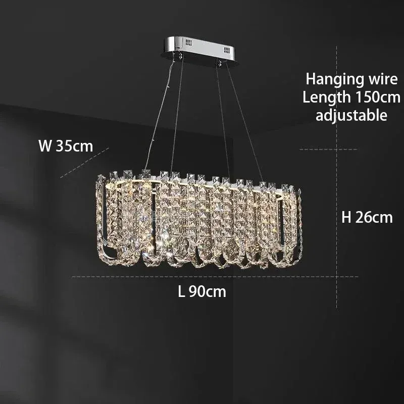 

LED люстра из хрусталя золото/хром