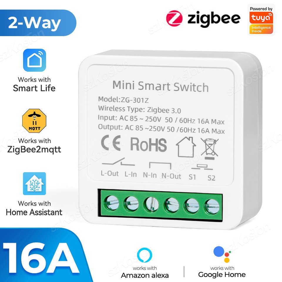 

Умный выключатель SZKOSTON ZigBee 16A с монитором мощности