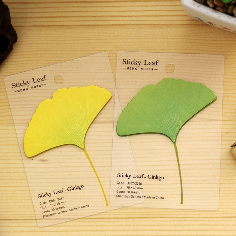 

Kawaii липкие заметки Ginkgo