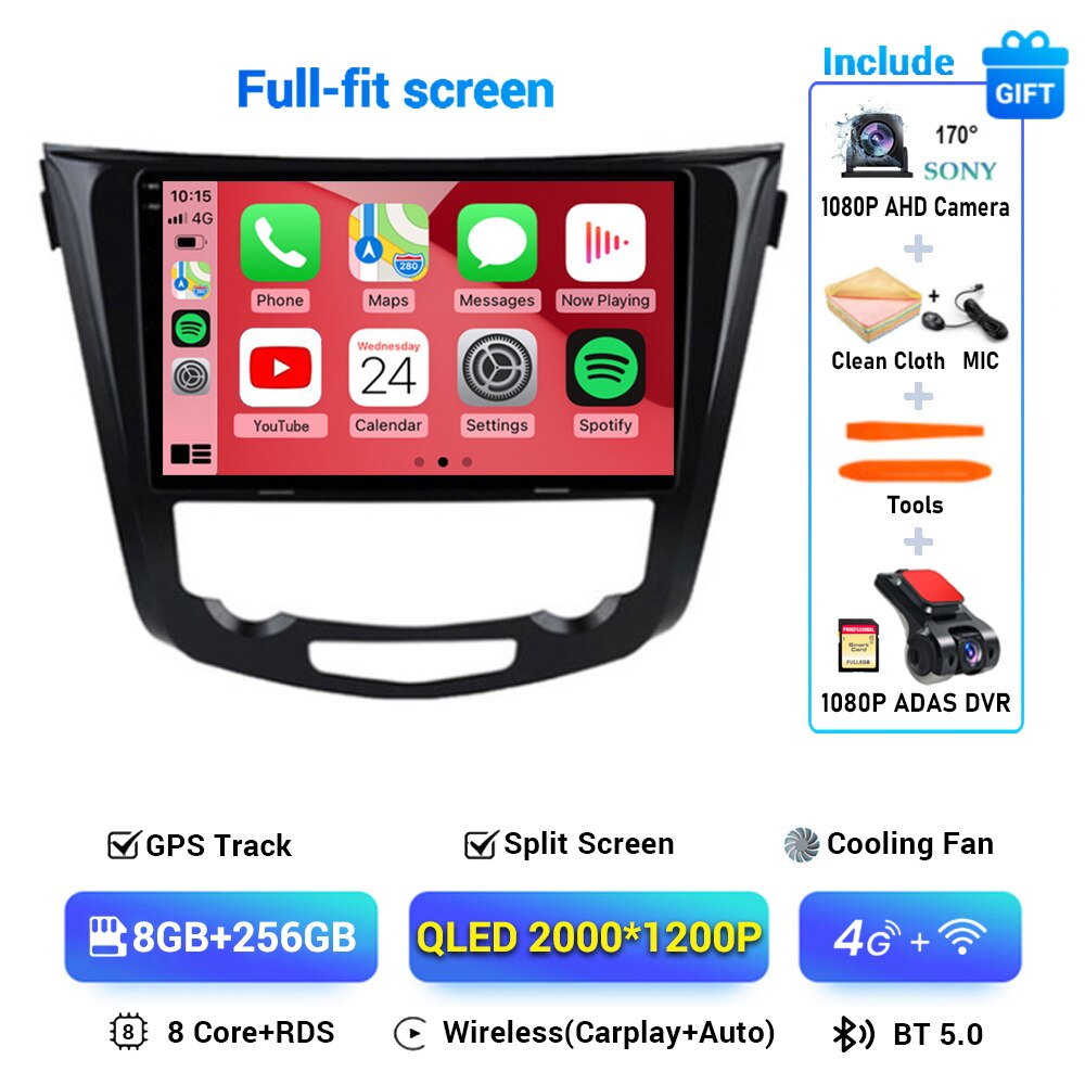 

Android 15 Carplay Auto для Nissan X-Trail Xtrail X — Trail 3 T32 2013-2022 Qashqai 2 J11 Автомобильный радиоприемник Мультимедийный плеер Стерео GPS