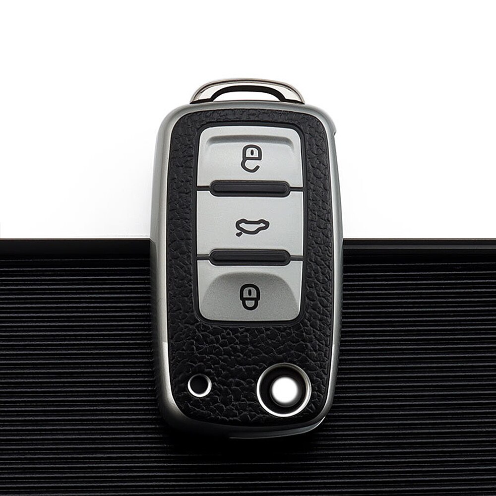 

НОВЫЙ кожаный чехол для ключей автомобиля из ТПУ для Volkswagen для VW Bora Polo Tiguan Jetta Passat B5 B6 B7 Golf Beetle для Skoda Octavia