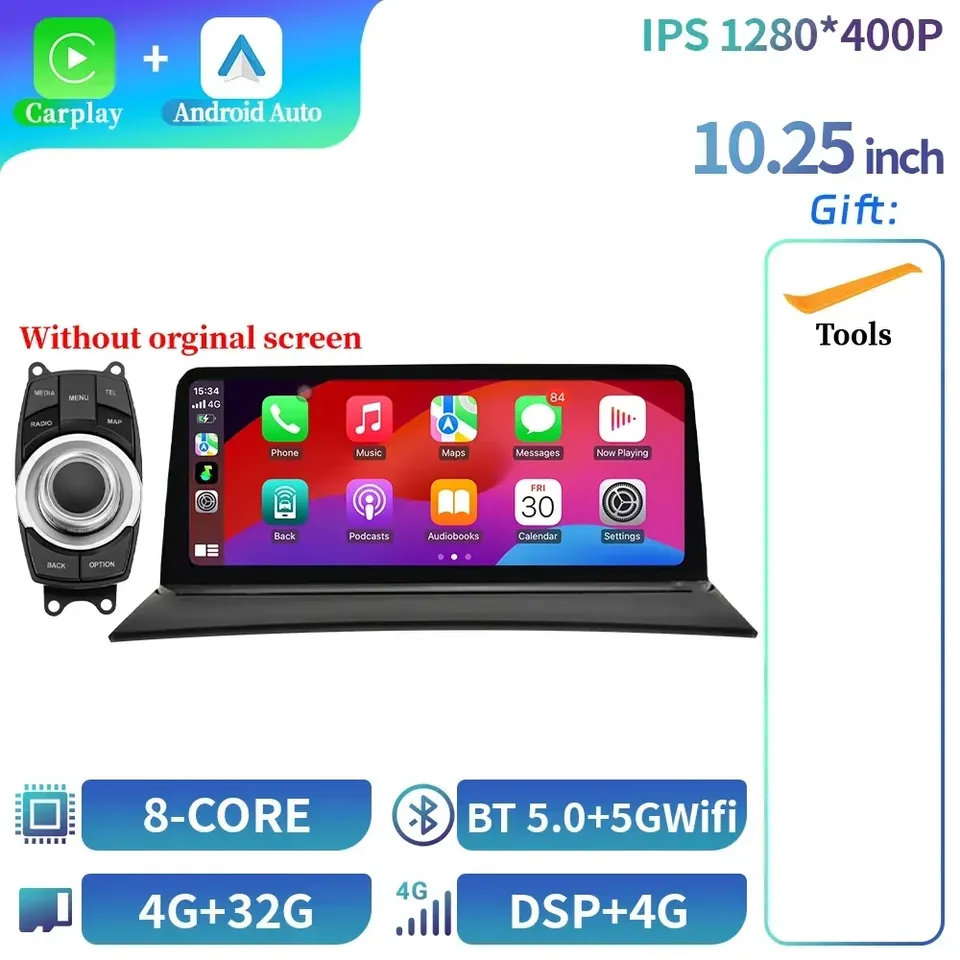 

10,25 "для BMW X3 E83 2004-2012 автомобильный радиоприемник Android 14, мультимедийная навигация, 4G GPS, беспроводной Carplay, Bluetooth, стерео с сенсорным экраном