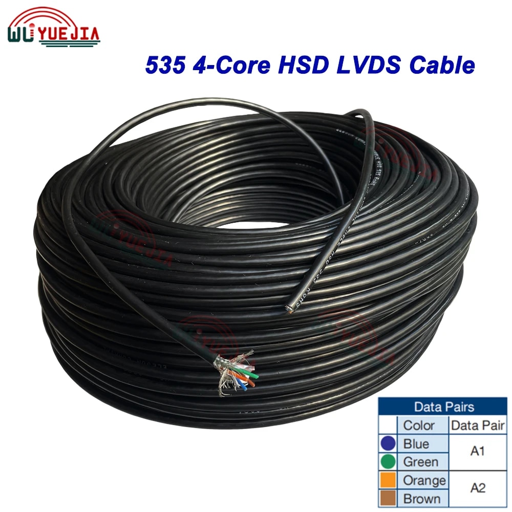 

WUYUEJIA 4-ядерный LVDS кабель 100 Ом черный
