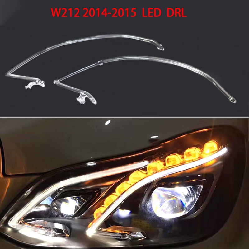 

Для Mercedes-Benz E Series W212 2014-2015 светодиодные DRL дневные ходовые огни направляющая пластина трубки