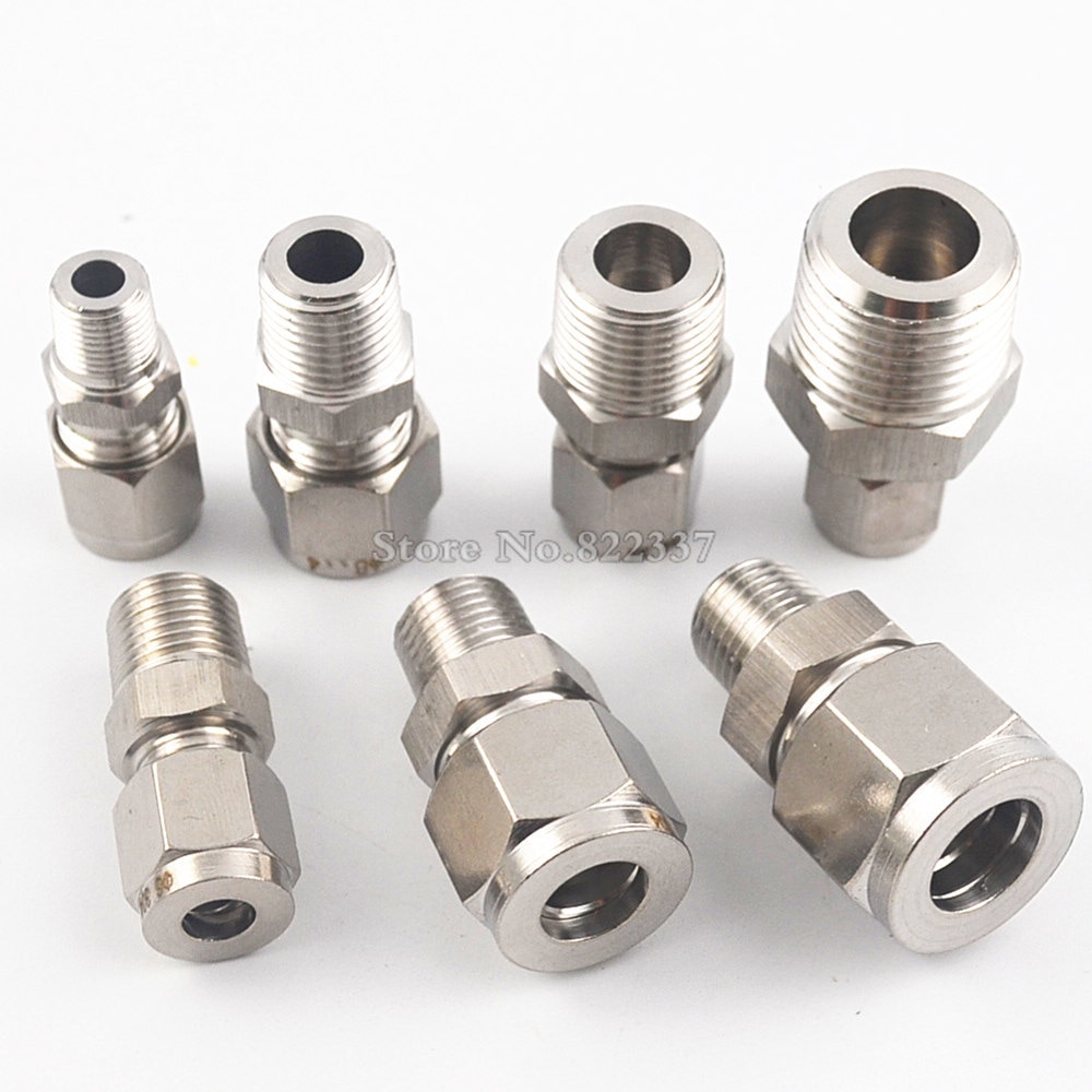 

Стальной прямой адаптер для фитингов 1/8'' 1/4'' 3/8'' 1/2'' 4-12 мм