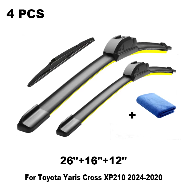 

Для Toyota Yaris Cross XP210 2024-2020 2021 2022 передние и задние щетки стеклоочистителя из мягкой резины стеклоочистители авто стеклоочиститель