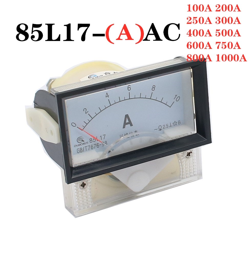 

85L17 AC 500A 600A 750A 800A 1000A Аналоговый Амперметр Панель Амперметр измеритель тока указатель диагностический белый 64*56 мм