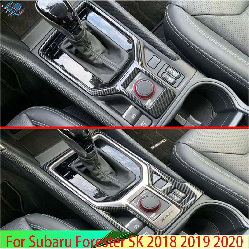 

Для Subaru Forester SK 2018-2024, декоративные аксессуары, стиль из углеродного волокна, панель переключения передач, накладка на центральную консоль