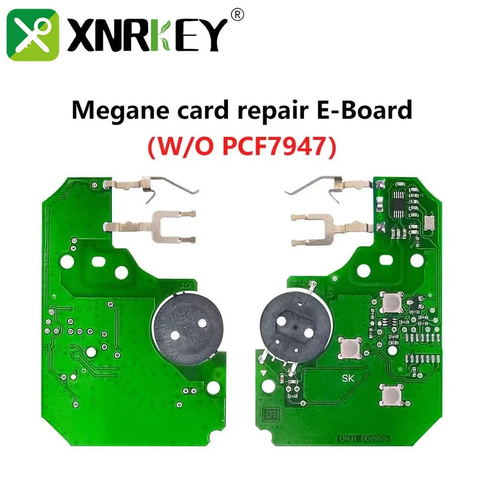 

XNRKEY для Renault Megane Card, дистанционный ключ от автомобиля, 3-кнопочный ремонтный комплект электронной печатной платы без чипа PCF7947