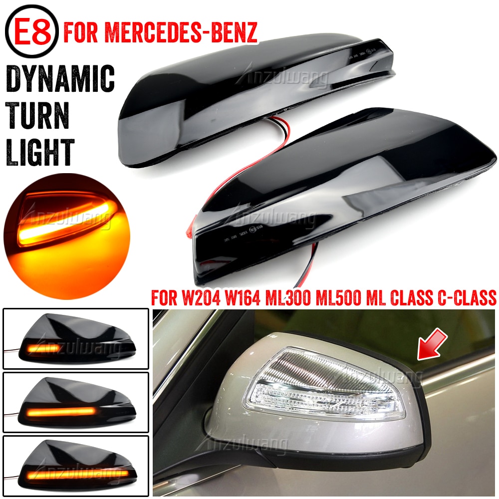 

2 шт. динамический индикатор бокового зеркала для Mercedes Benz C Class W204 S204 2007-2014 Viano Vito Bus W639 последовательная лампа указателя поворота