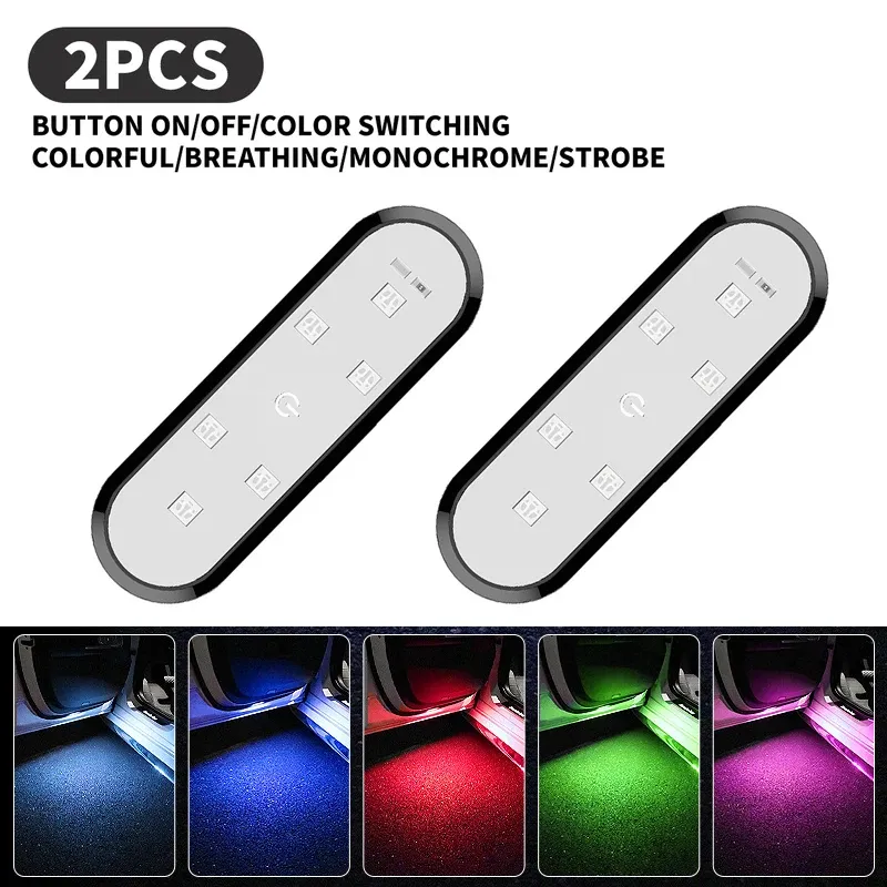 

НОВЫЙ 2 шт. сигнальная лампа для дверей автомобиля, светодиодный светильник приветствия, магнитная зарядка через USB, автоматическая открытая дверь, безопасная сигнальная лампа для предотвращения столкновений