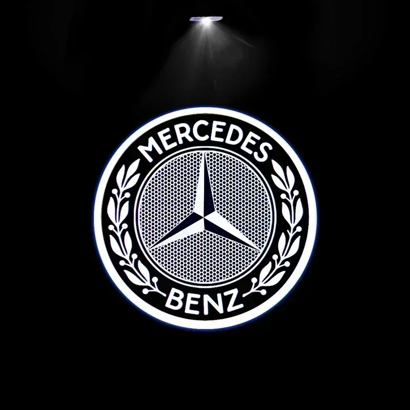 

2 шт., дверь автомобиля, приветственный свет, логотип, эмблема для Mercedes Benz A C E GLC GLA GLE GLB Class W177 W205 W212 W213 X253 X156 W166 X247