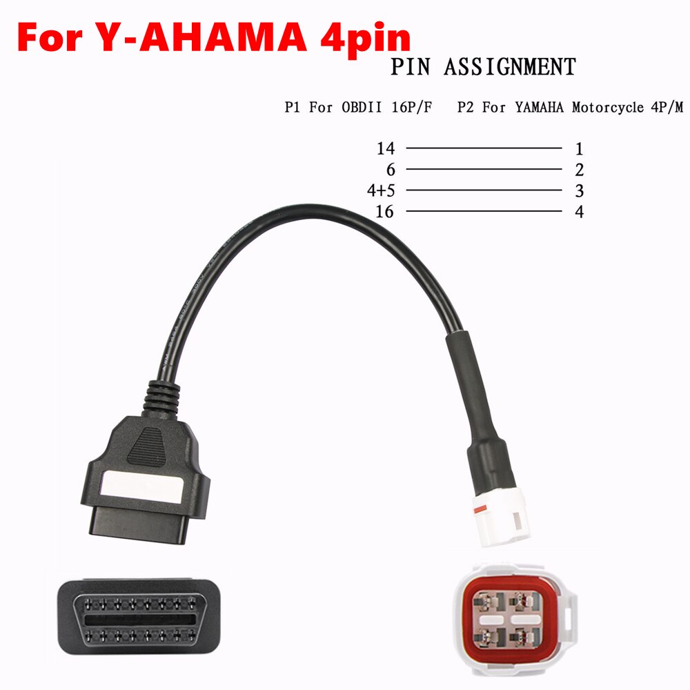 

3 в 1 диагностический кабель для мотоцикла для Yamaha 3pin 4pin для honda 6pin OBD2 Кабель-адаптер OBD 2 Удлинительный кабель для двигателя