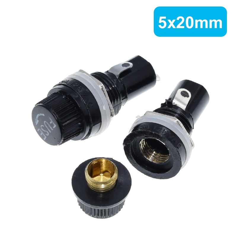 

5 шт. стеклянные держатели предохранителей TZT Glass Fuse Holders 5x20 6x30