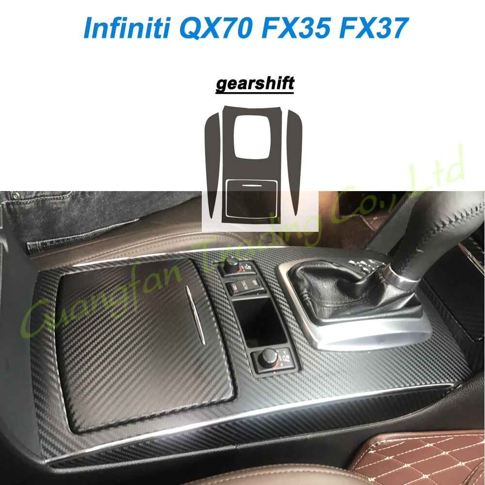 

Для Infiniti QX70 FX35 FX37/50 внутренняя центральная панель управления дверная ручка наклейки из углеродного волокна наклейки аксессуары для стайлинга автомобиля