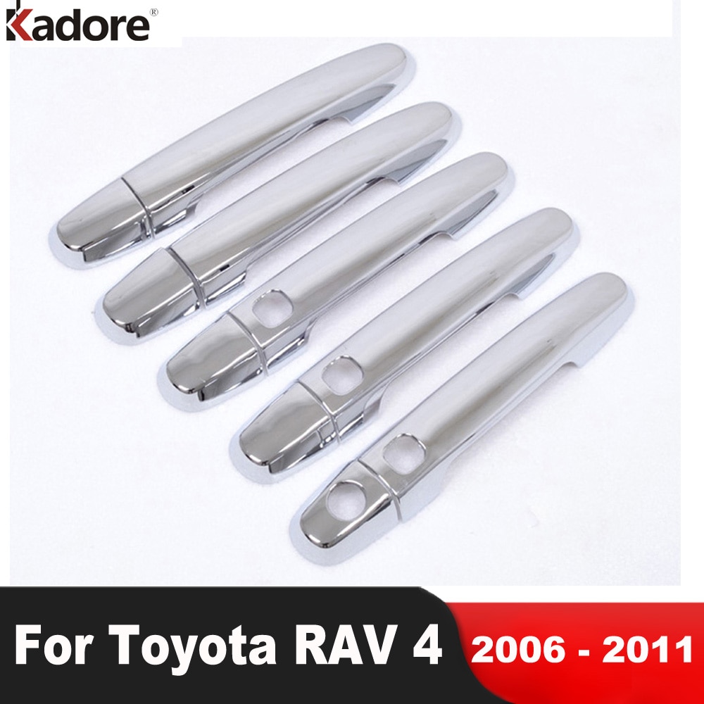 

Накладка на боковую дверную ручку, Накладка для Toyota RAV4 RAV 4 2006 2007 2008 2009 2010 2011, хромированная накладка на автомобильный молдинг, наклейка, аксессуары