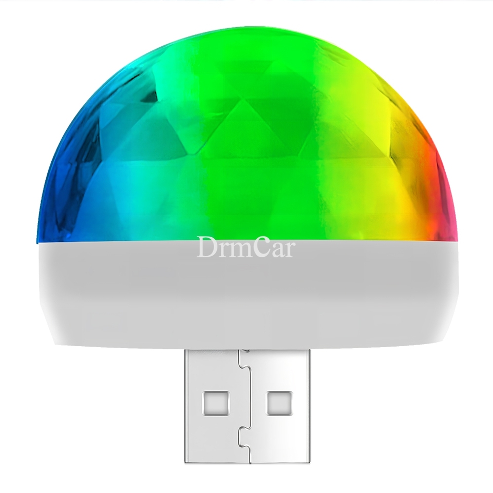 

Автомобильное USB окружающее освещение DJ RGB Мини Красочная музыка Звук Светодиодный интерфейс IOS 5 В Праздничная вечеринка Атмосфера Лампа для украшения интерьера