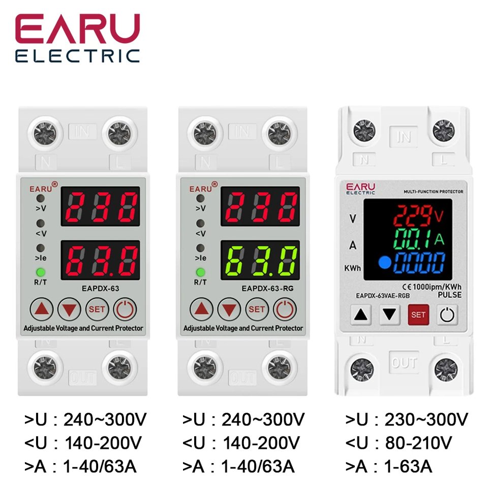

Реле защиты от перенапряжения и пониженного напряжения EARUELECTRIC EAPDX
