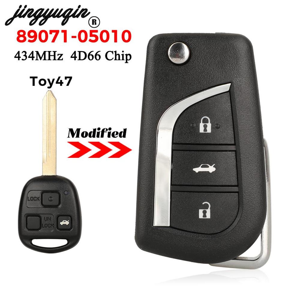 

Toyota Yaris Avensis Corolla Carina Дистанционный Ключ 434 МГц 4D66 Чип Jingyuqin 89071-05010 Модулированный Ключ От Автомоби...