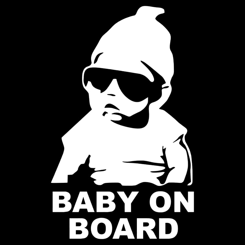 

наклейки на авто малыш в очках,BABY ON BOARD водонепроницаемые наклейки на машину наклейка для авто автонаклейка стикер этикеты винила наклейки стайлинга автомобилей украшения на бампере автомобиля заднее стекло