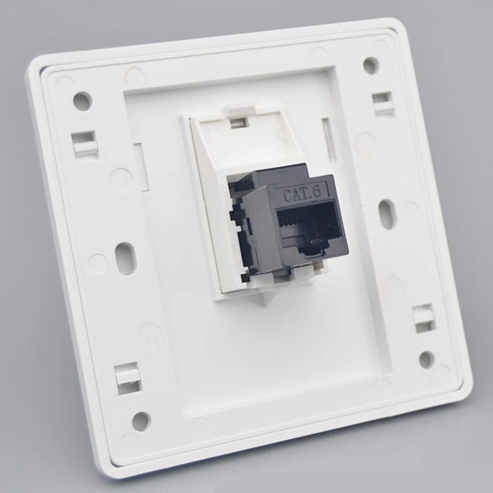 

Двухполюсная сетевая вилка RJ45 LAN белая+черная 86x86 мм