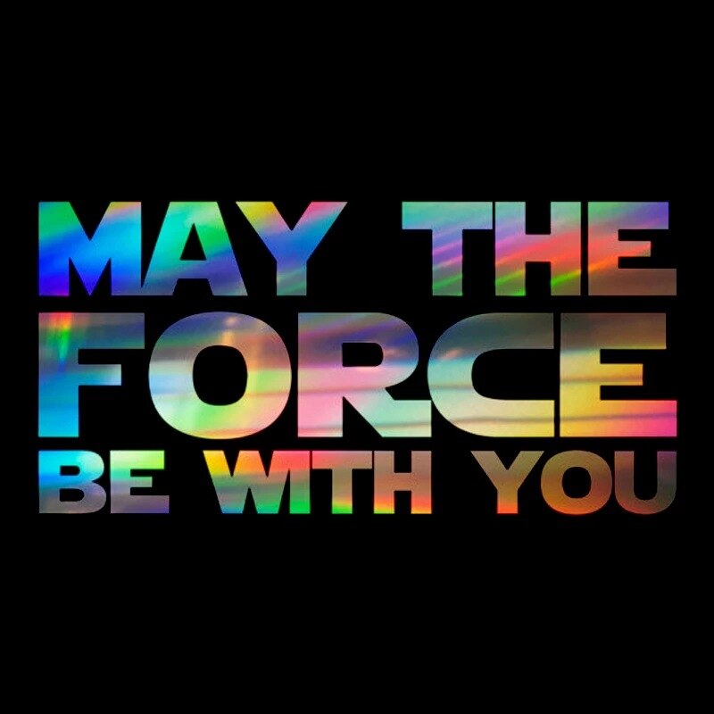 

MAY THE FORCE BE WITH YOU Наклейка на окно автомобиля Светоотражающая автомобильная виниловая наклейка