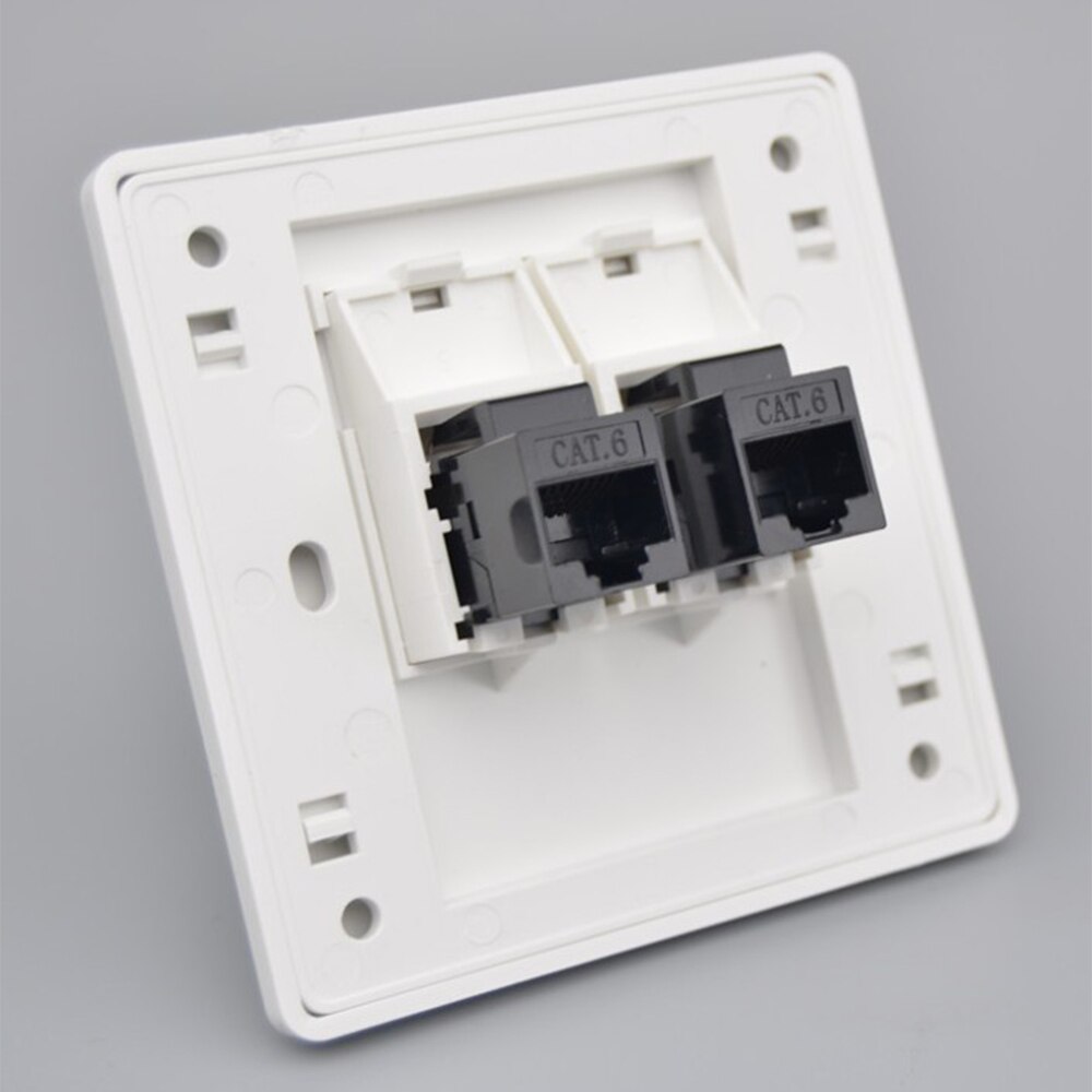 

Настенная розетка RJ45 CAT6 белый+черный