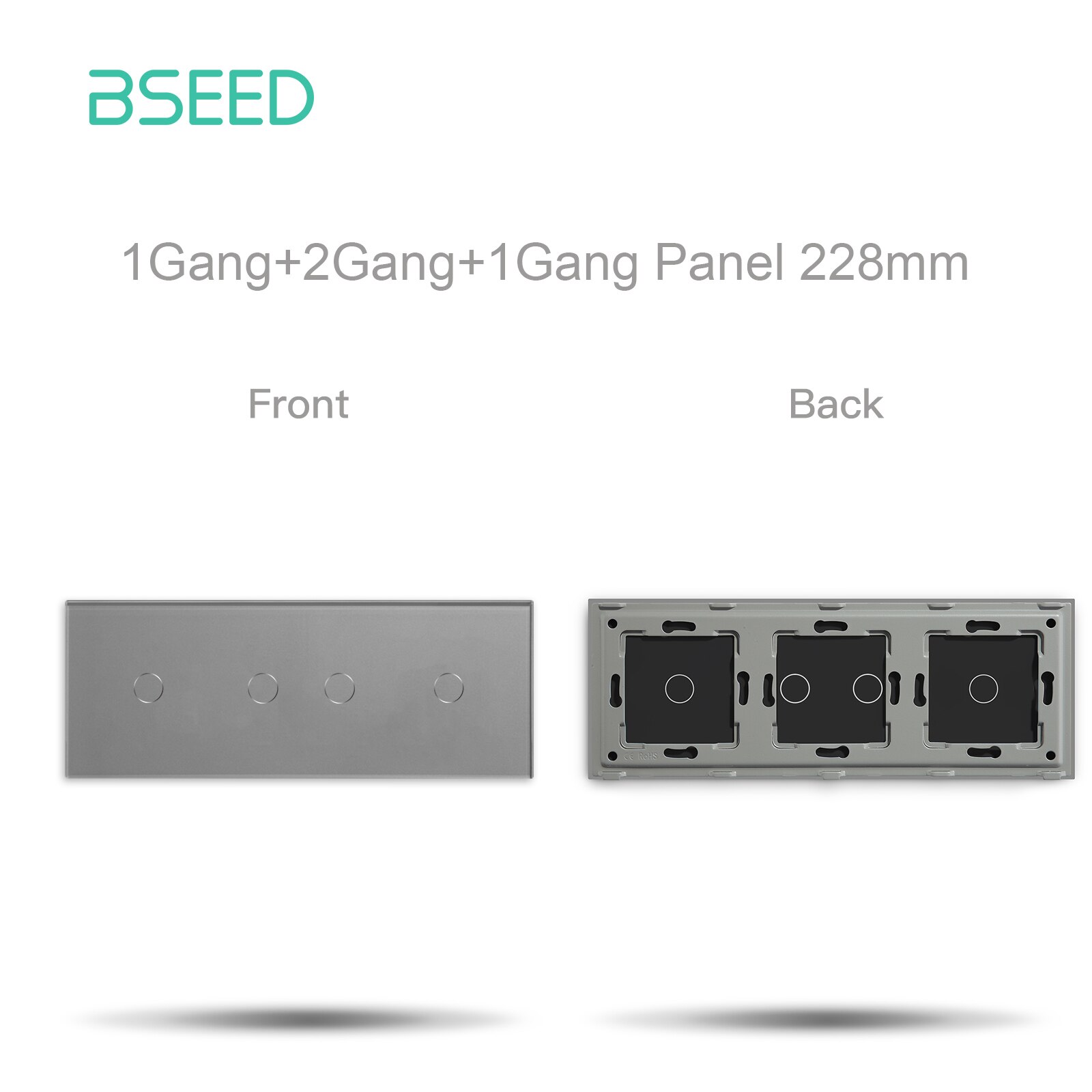 

BSEED Сенсорная стеклянная панель 1/2/3 Gang
