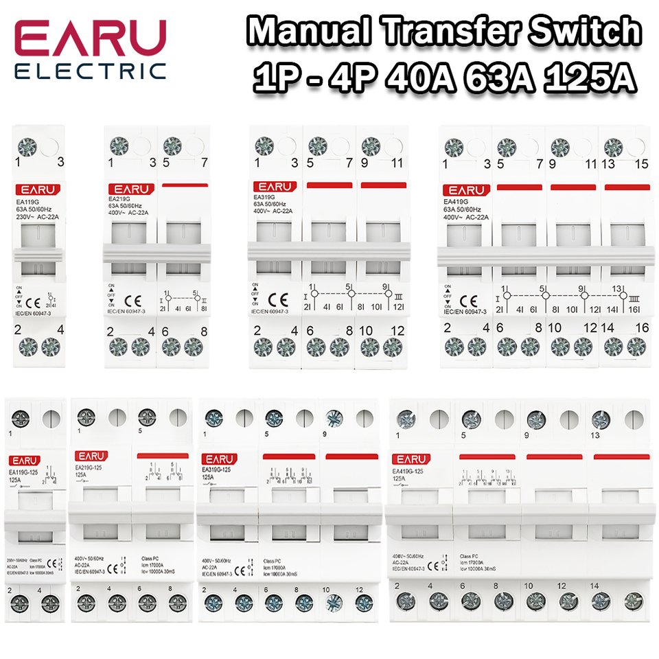 

EARUELECTRIC Автоматический выключатель модульный 40A/63A/125A
