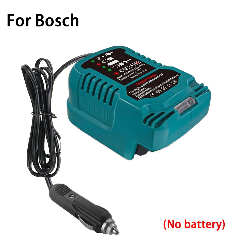 

Автомобильное мини-зарядное устройство для литий-ионного аккумулятора Bosch 18 В с вилкой прикуривателя Портативное автомобильное зарядное устройство со светодиодным индикатором