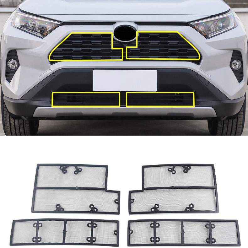 

Для Toyota RAV4 RAV-4 XA50 2019 2020 стальная сетка для защиты от насекомых, передняя решетка