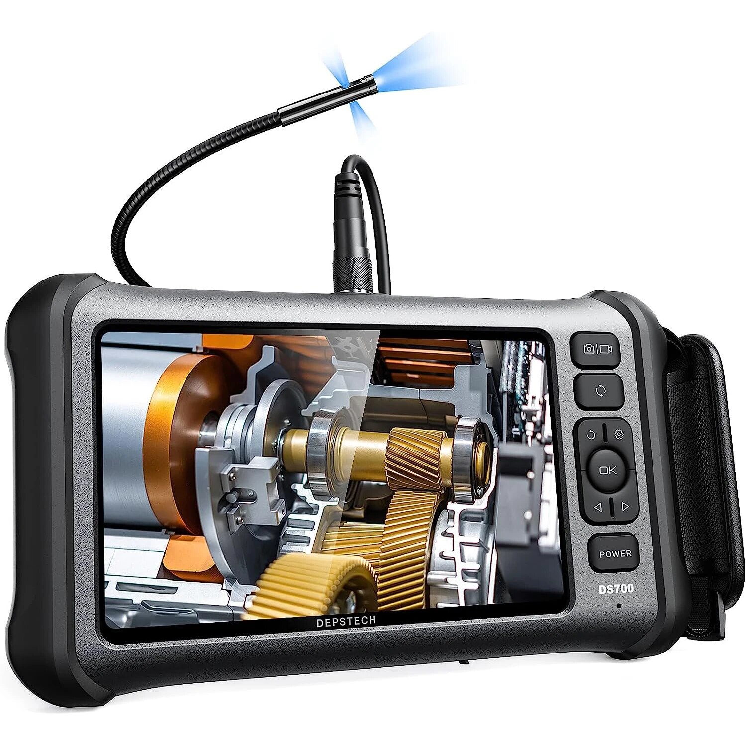 

Эндоскопическая камера DEPSTECH 1080P с микрофоном, динамиком и тройным объективом, 7,9 мм, 7-дюймовый экран, промышленный эндоскоп Borescppe для автомобилей DS700