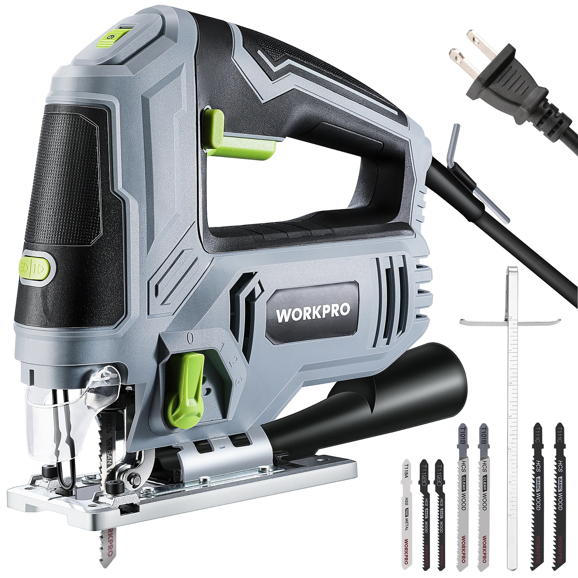 

Проводная Лобзиковая пила WORKPRO 850 Вт, портативный электроинструмент для деревообработки, проводной Электрический Нож для дерева, металла и пластика