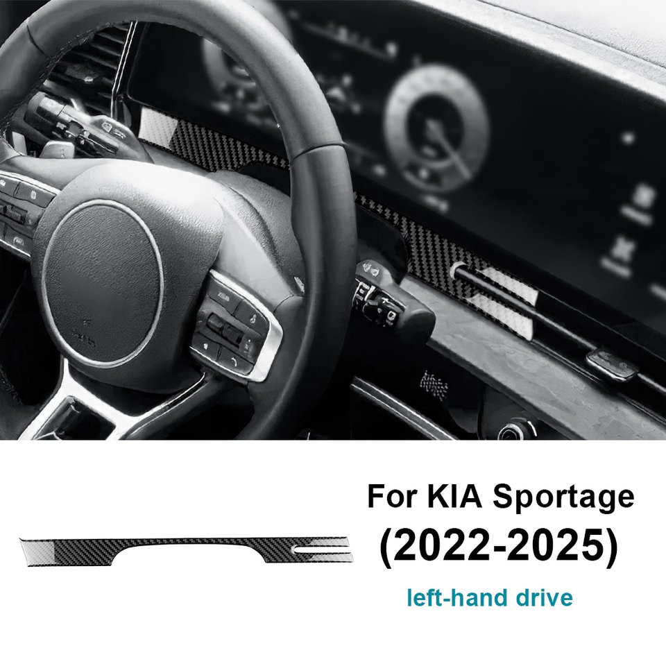 

Настоящая мягкая наклейка из углеродного волокна для Kia Sportage NQ5 2022 2023 2024 2025 LHD RHD, автомобильная приборная панель, внутренняя отделка