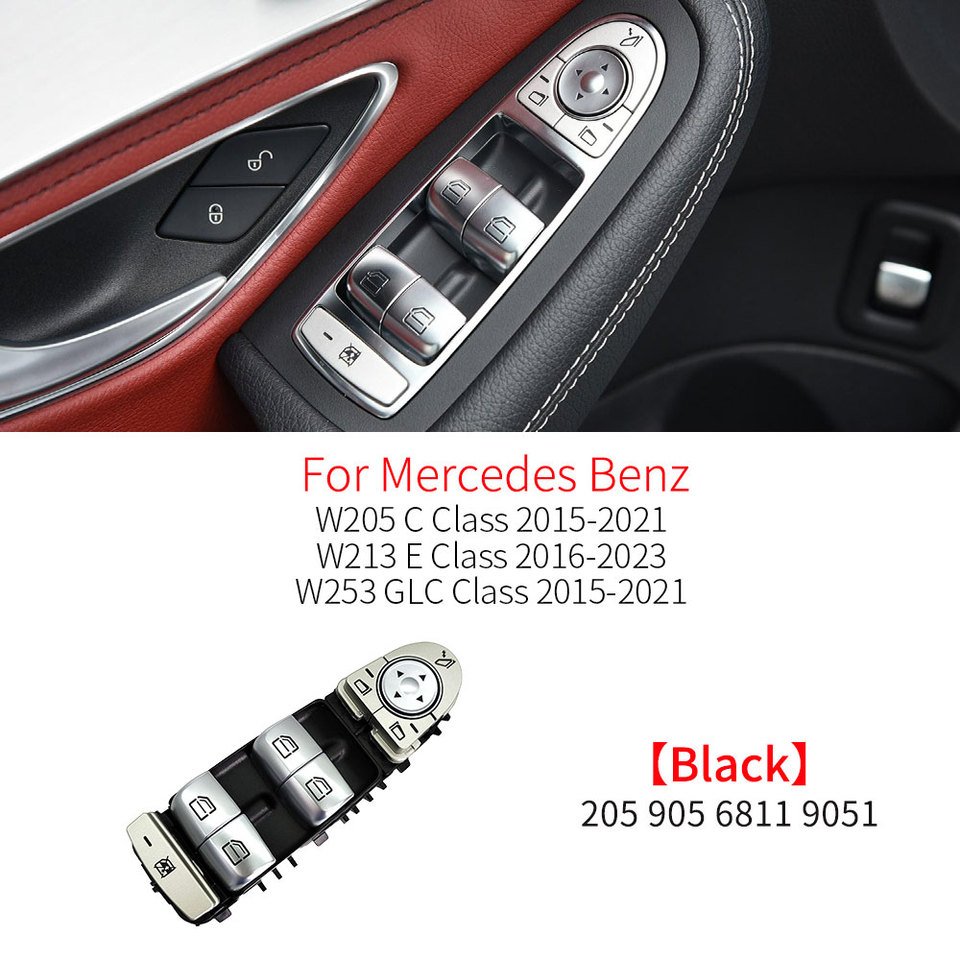 

Автомобильный Электрический выключатель стеклоподъемника для Mercedes W205 W253 W213 для Benz C E GLC Class 2015-2021 C200 E260 E300 GLC300 2059056811