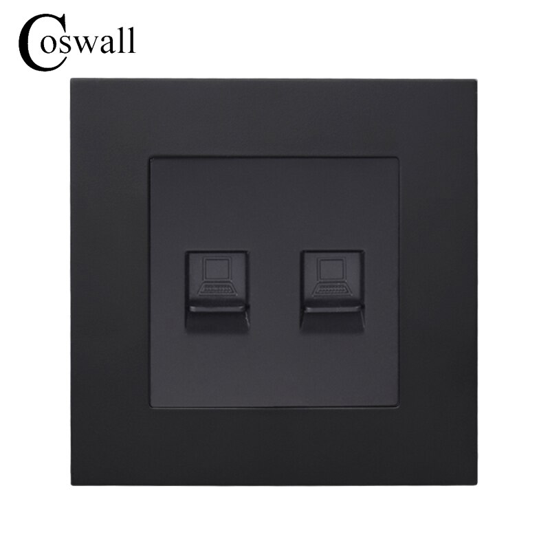 

COSWALL E20 Панельная розетка 2 Gang CAT5E RJ45