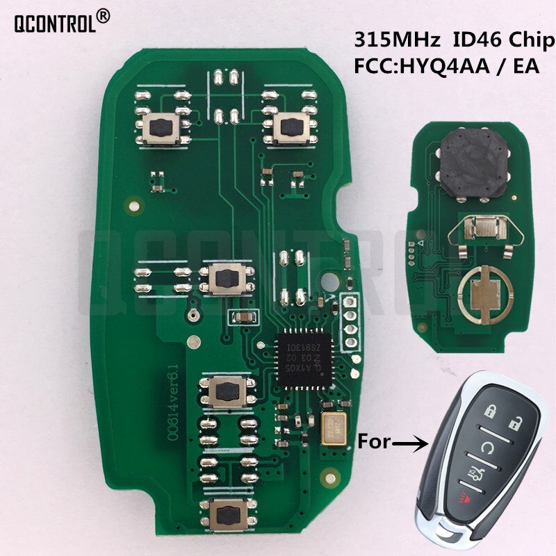 

Электронная плата QCONTROL для Chevrolet Camaro Equinox Cruze Malibu Spark, 315/433 МГц, HYQ4AA, HYQ4EA