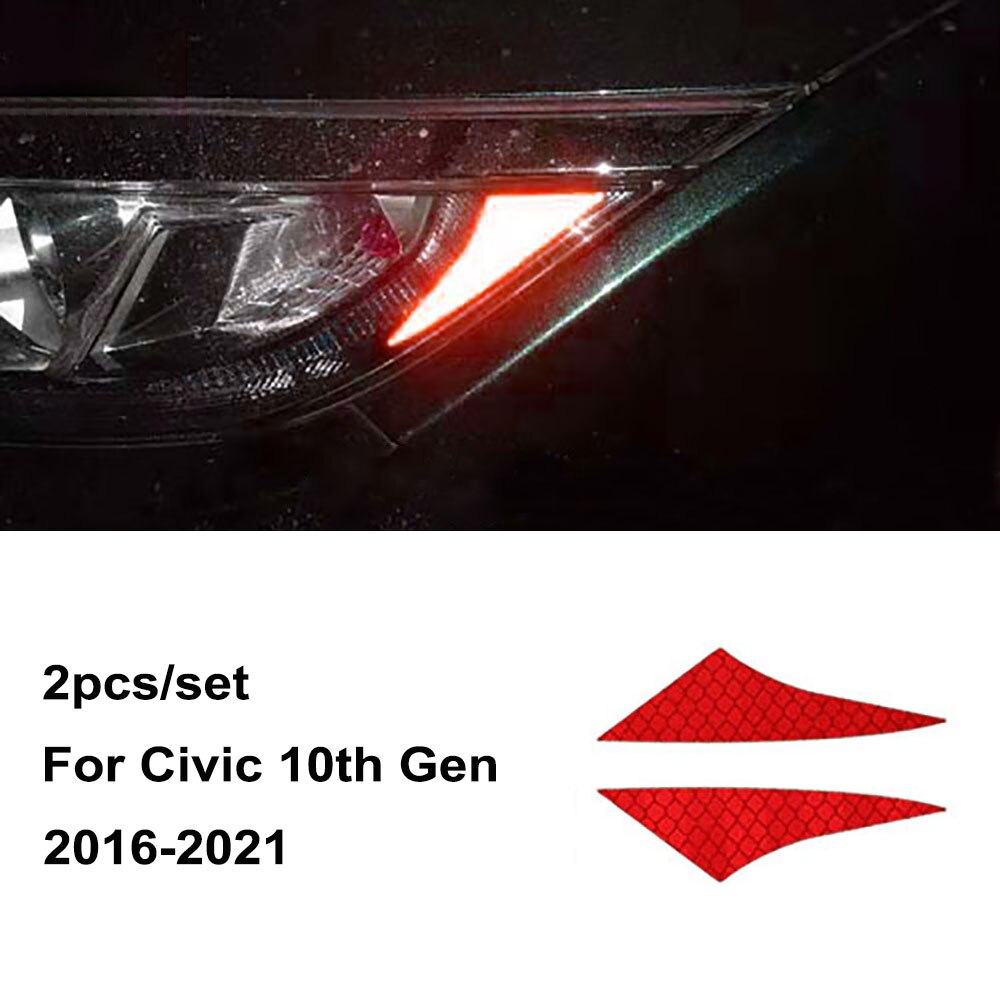 

Наклейки на передние фары автомобиля для Honda Civic 10 поколения 2016-2021