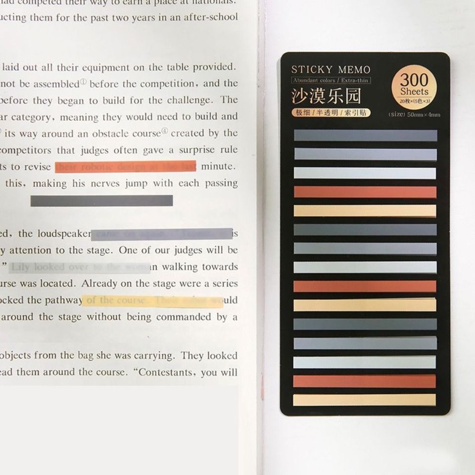 

Color Stationery Student DIY Decoration Office Supplies Label Bookmark Reading Label Index Stickers Posted It Sticky Notes