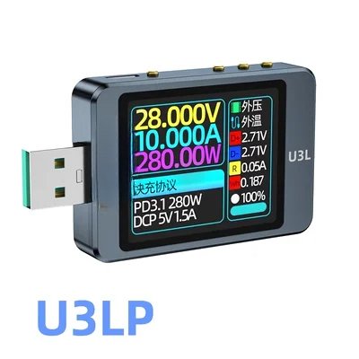 

WITRN U3 тестер USB-измеритель напряжения и тока PD3.1 протокол быстрой зарядки PPS спектр пульсаций
