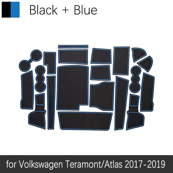 

Для VW Volkswagen Teramont Atlas 2018 ~ 2021 резиновый противоскользящий коврик для двери, подушка для чашки, подушка для телефона, аксессуары для ворот, подставка для ворот